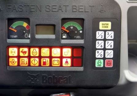 bobcat skid steer warning lights|bobcat 753 warning lights meaning.